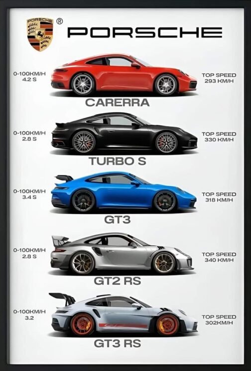 PORSCHE 5 IN ONE POSTER