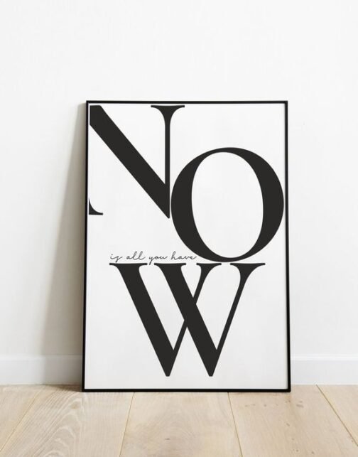 NOW Motivational Wall Decor Frame Painting