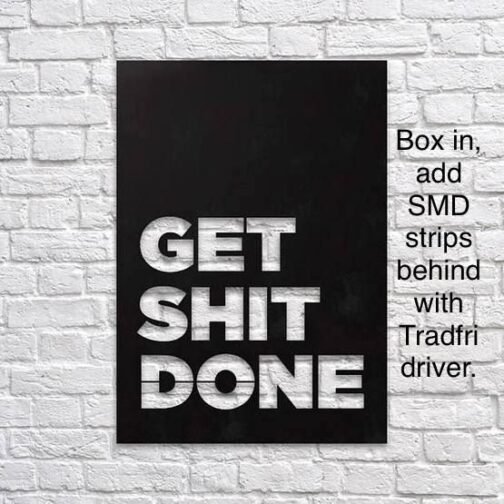GET SHIT DONE - Motivational Wall Decor Frame Painting