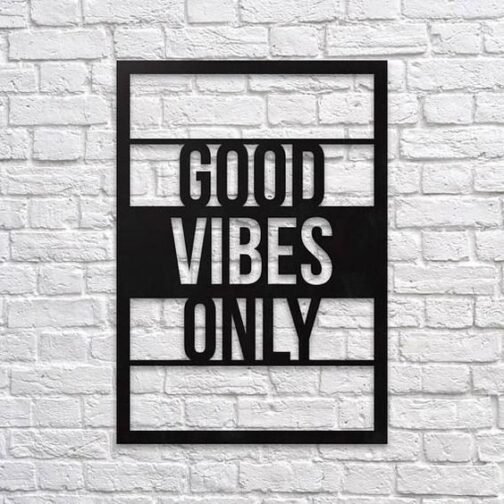 GOOD VIBES ONLY - Motivational Wall Decor Frame Painting