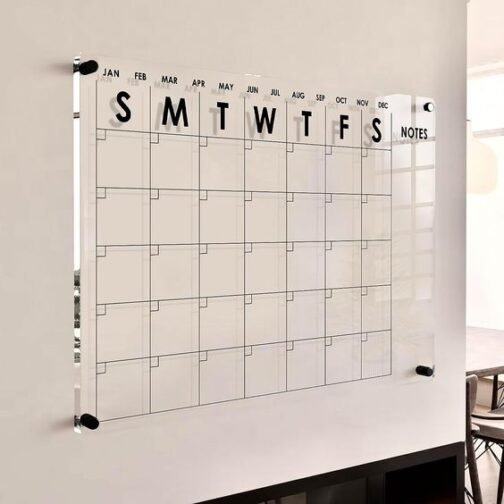 Acrylic Wall Calendar | Monthly Planning Board | Perfect for Home & Office