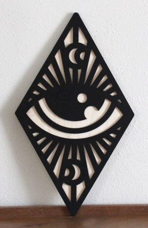 Eye Shape Black Acrylic wall art home decor, Wall Art Decor for Home or Office Decoration | Ready to hang Wall Decor Acrylic Art | The Decor Company