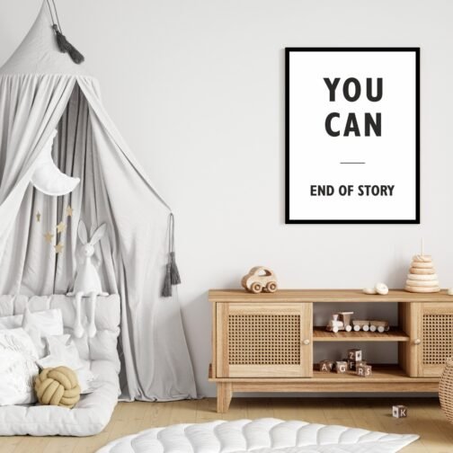 YOU CAN END OF STORY - Motivational Wall Decor Frame Painting