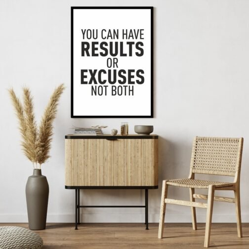 YOU CAN HAVE Results or excuses not both