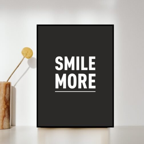Smile More Acrylic Wall Art